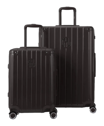 Set de 2 valises rigides Intemporelle noir cabine et soute face avant GYL
