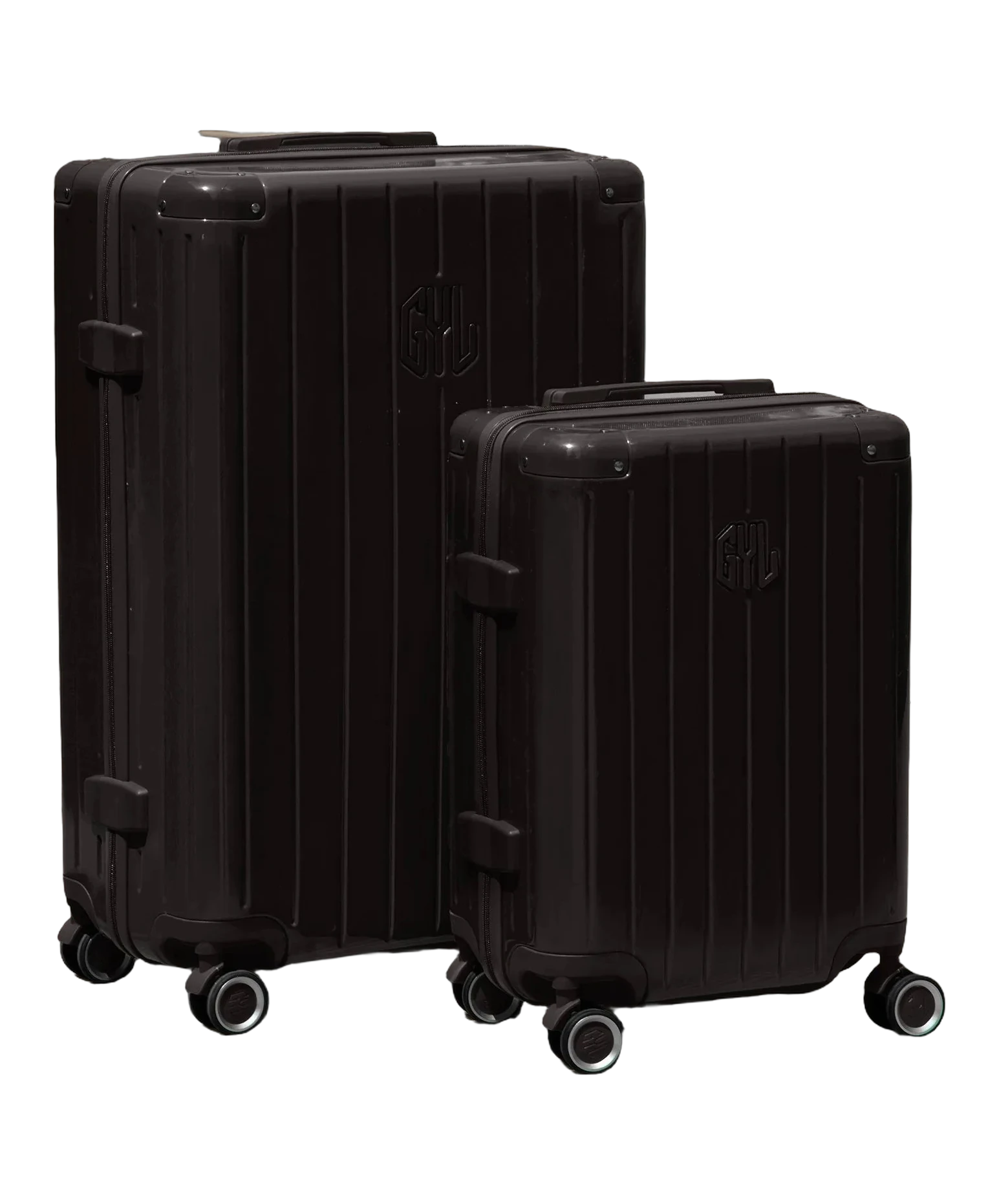 Set de 2 valises rigides Intemporelle noir vue de profil GYL