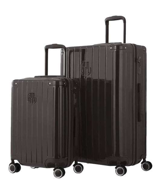 Set de 2 valises rigides Intemporelle noir vue trois quarts GYL