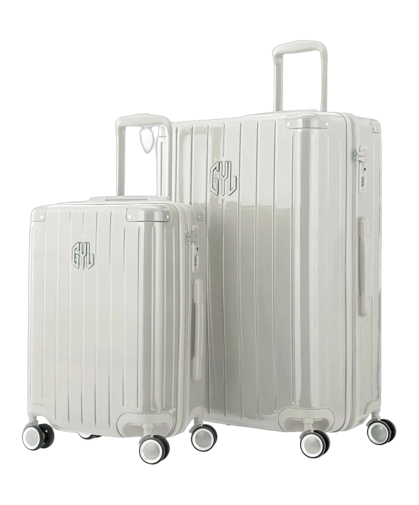 Set de 2 valises rigides Intemporelle sable vue trois quarts GYL