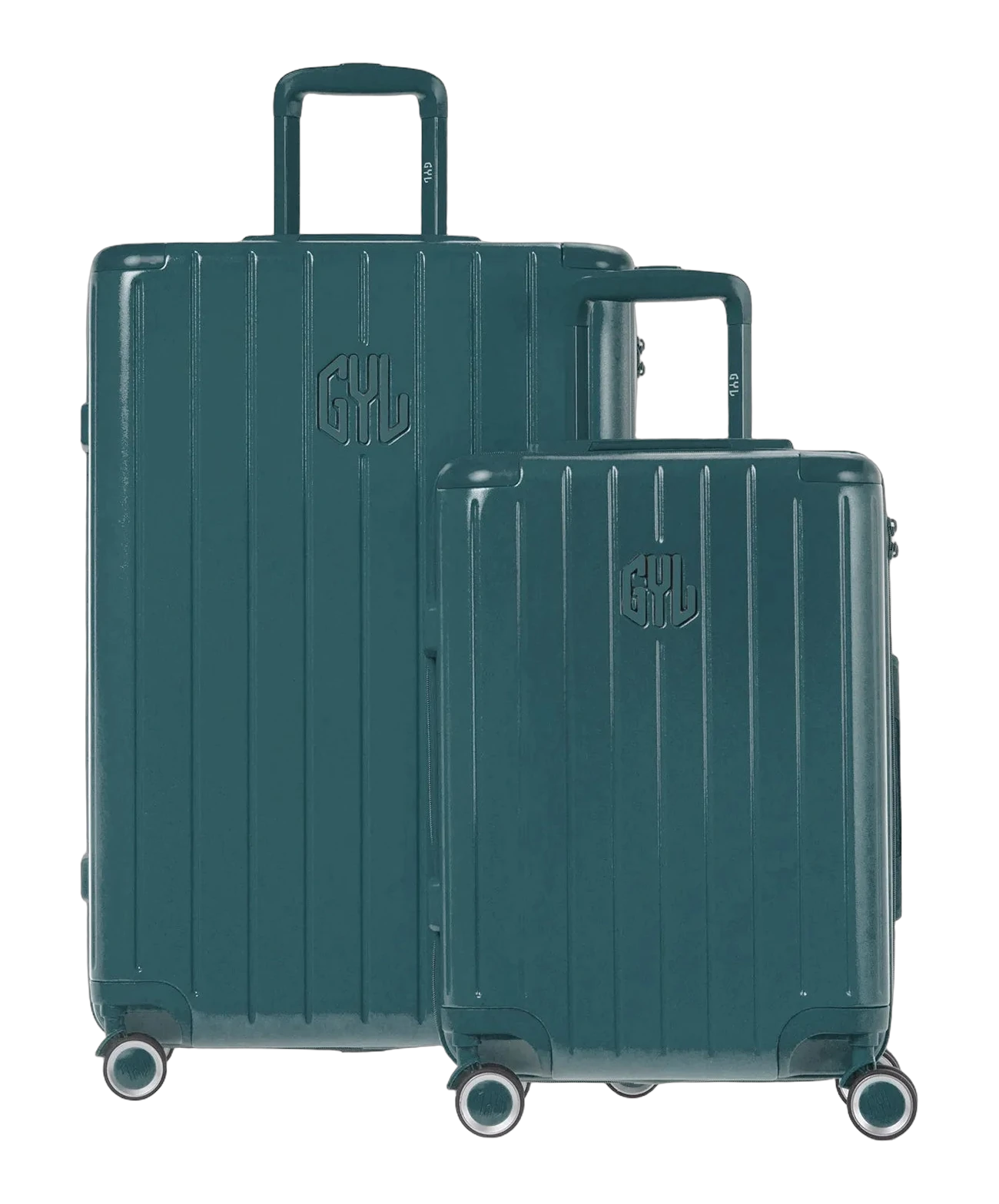 Set de 2 valises rigides Intemporelle vert sapin cabine et semaine face avant GYL