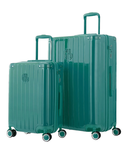 Set de 2 valises rigides Intemporelle vert pomme vue trois quarts GYL