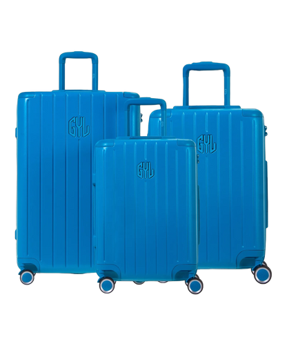 Set de 3 valises rigides Intemporelle menthe cabine semaine et soute face avant GYL