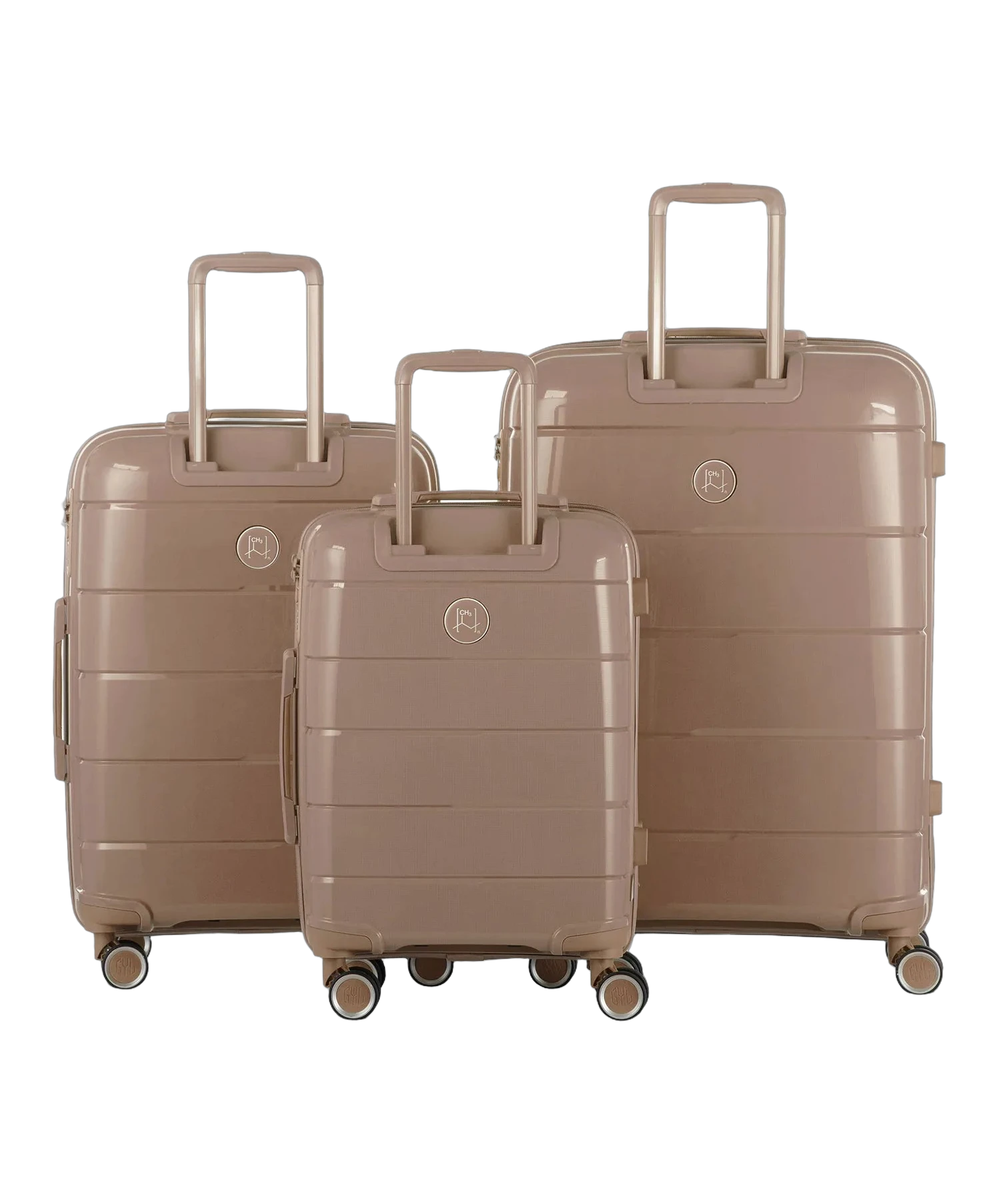Set de 3 valises Citadine GYL champagne photo du set face avant