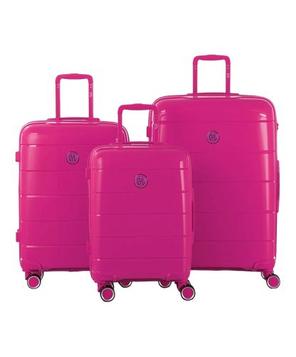 Set de 3 valises Citadine GYL fuchsia photo du set face avant