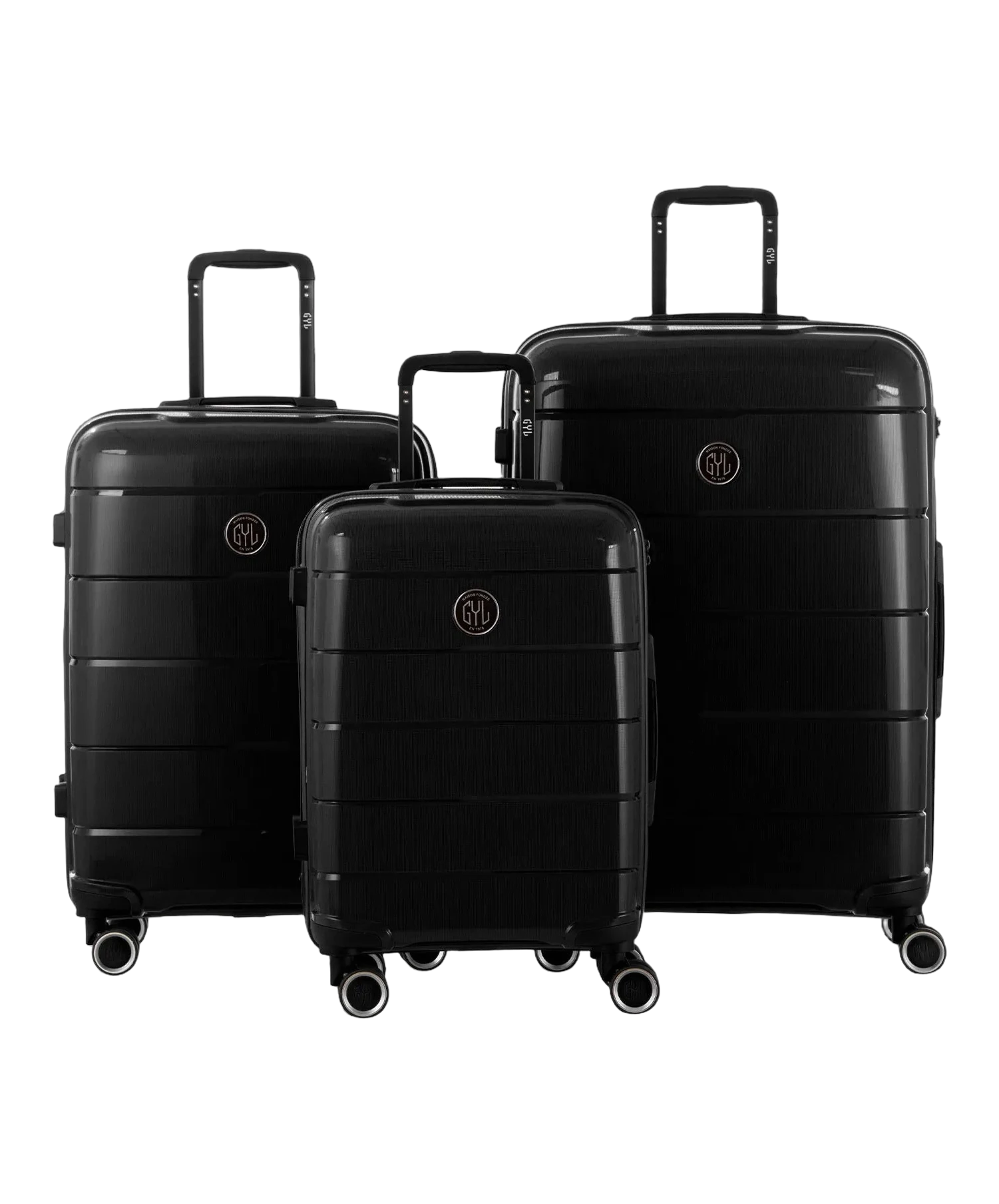 Set de 3 valises Citadine GYL noir photo du set face avant