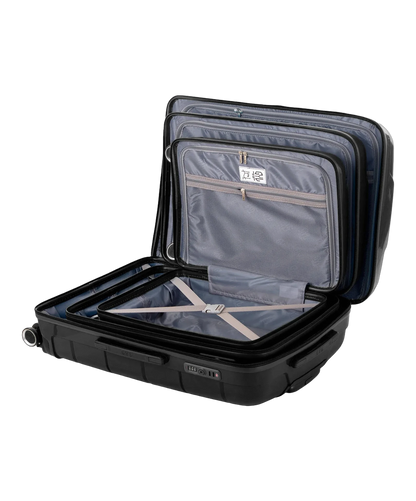 Set de 3 valises Citadine GYL noir intérieur ouvert
