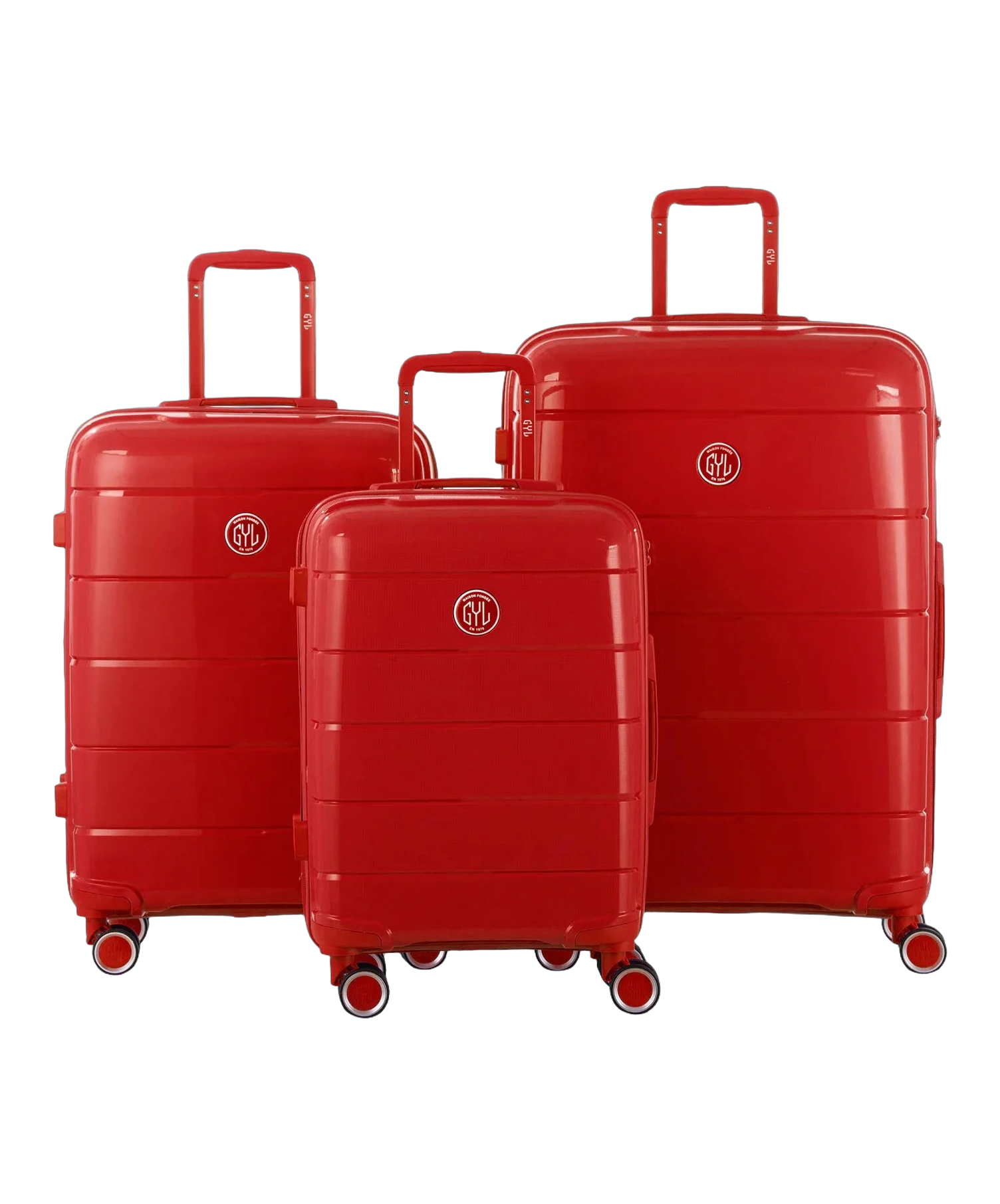 Set de 3 valises Citadine GYL rouge photo du set face avant