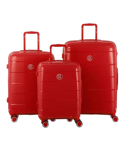 Set de 3 valises Citadine GYL rouge photo du set face avant