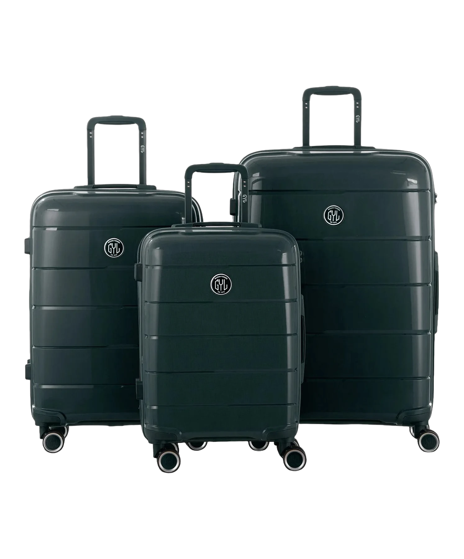 Set de 3 valises Citadine GYL sapin photo du set face avant