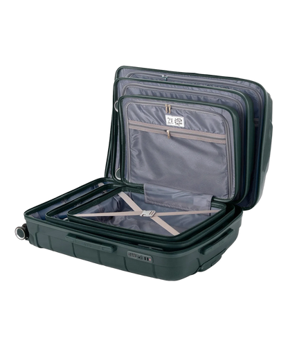 Set de 3 valises Citadine GYL sapin intérieur ouvert