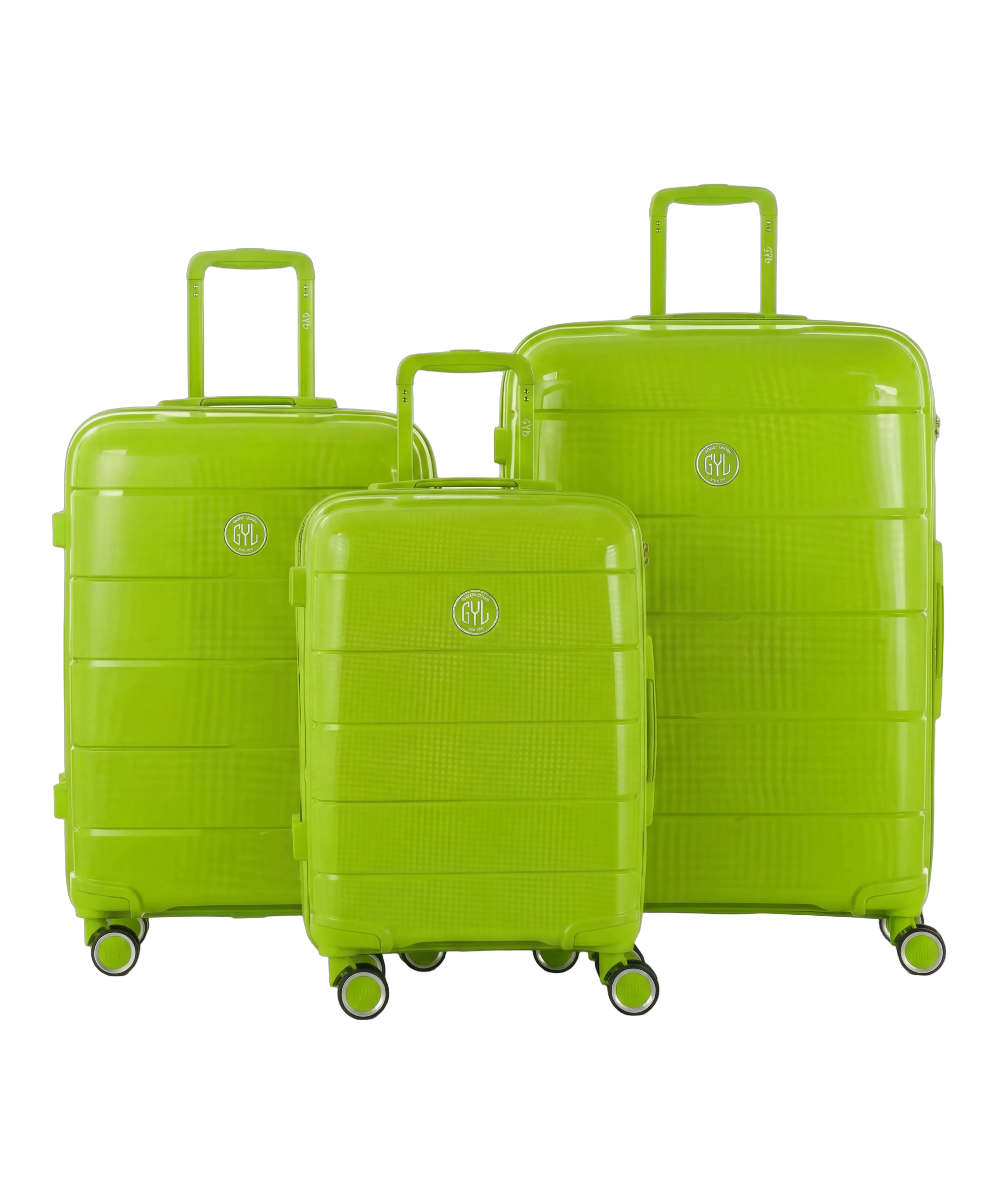 Set de 3 valises Citadine GYL vert pomme photo du set face avant