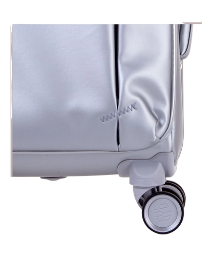 Valise Evasion GYL souple set de 3 valises cabine semaine et soute coloris argent detail roulette 360 degres