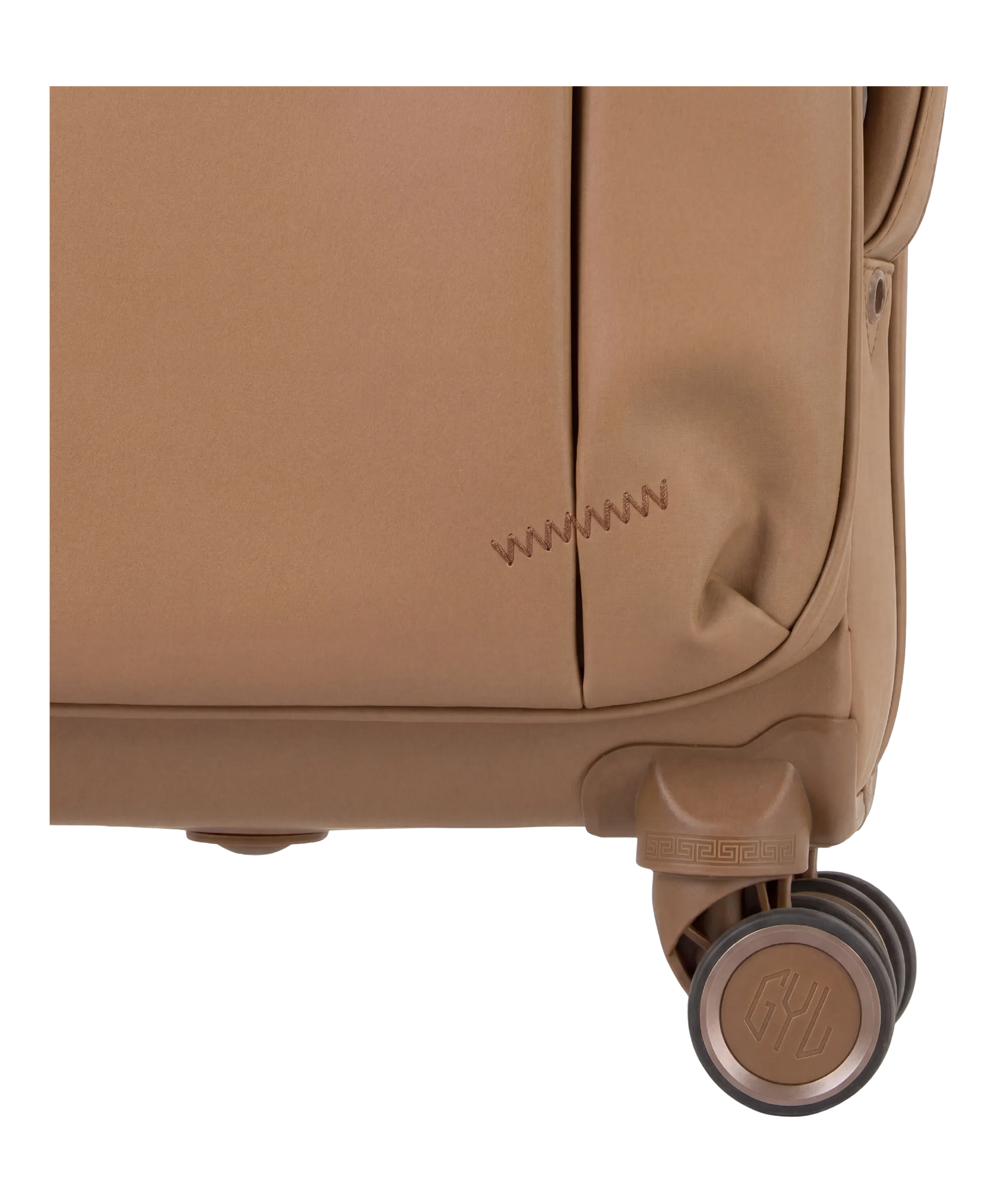 Valise Evasion GYL souple set de 3 valises cabine semaine et soute coloris moca detail roulette 360 degres