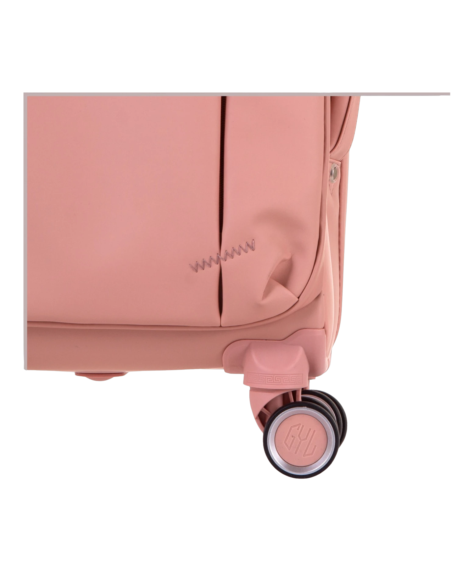 Valise Evasion GYL souple set de 3 valises cabine semaine et soute coloris rose-gold detail roulette 360 degres
