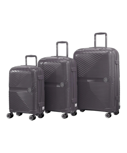 Set de 3 valises Signature GYL argent photo du set face avant