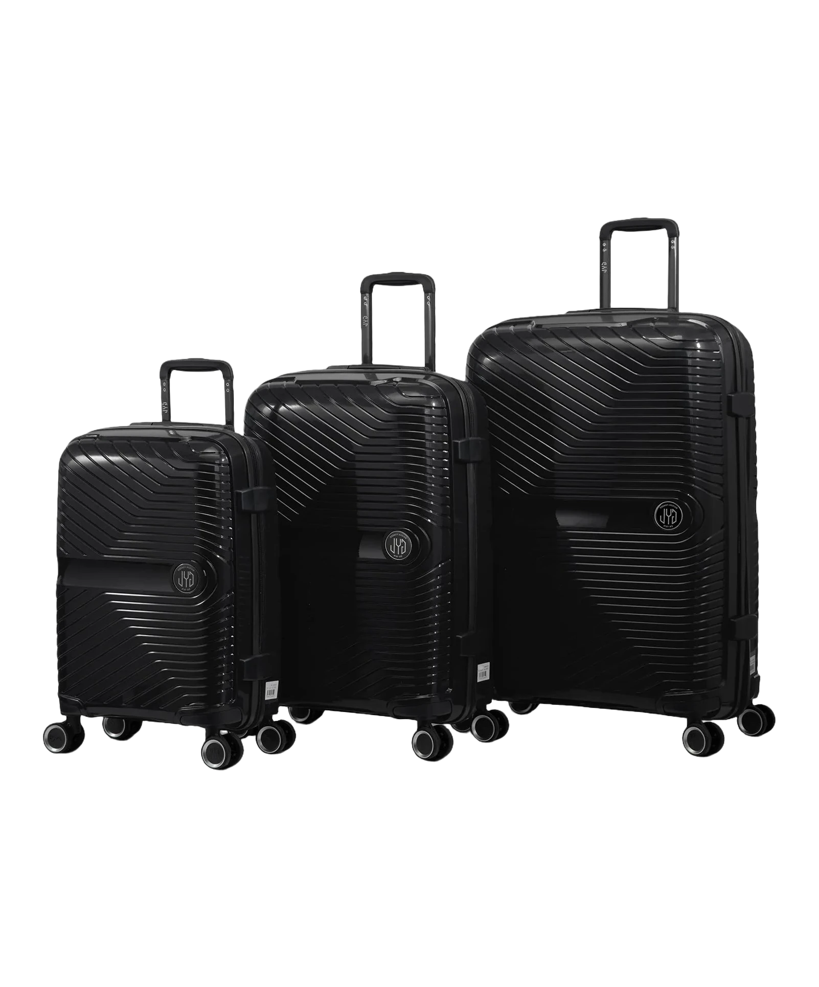 Set de 3 valises Signature GYL noir photo du set face avant