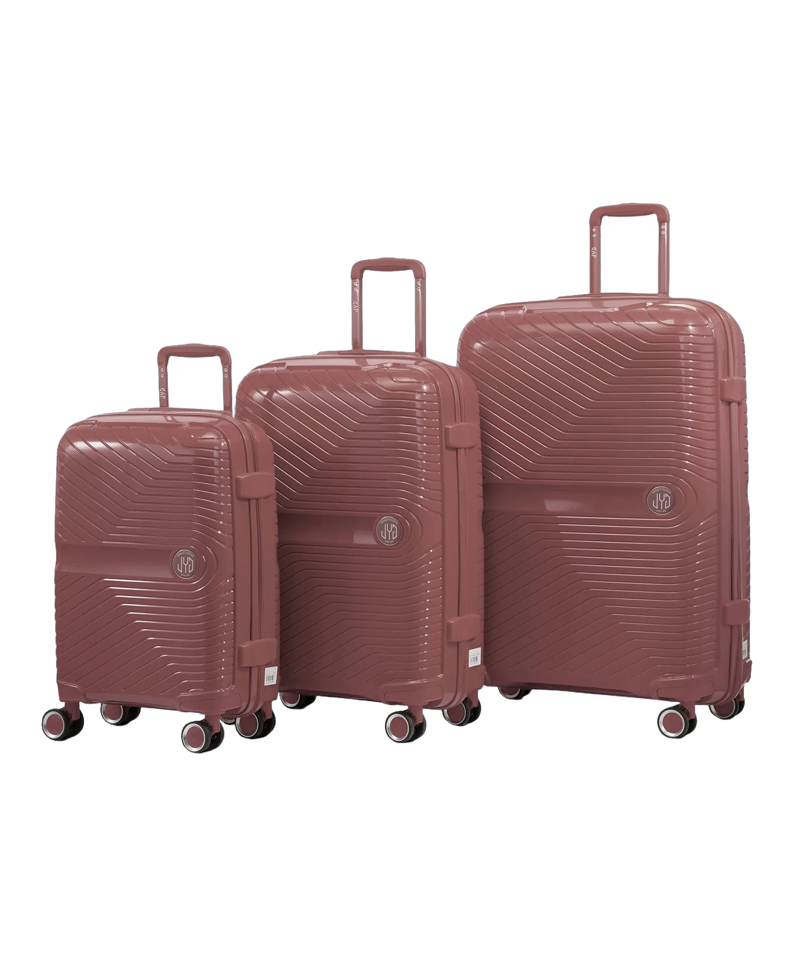 Set de 3 valises Signature GYL rose gold photo du set face avant