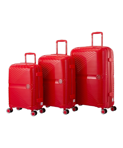 Set de 3 valises Signature GYL rouge photo du set face avant