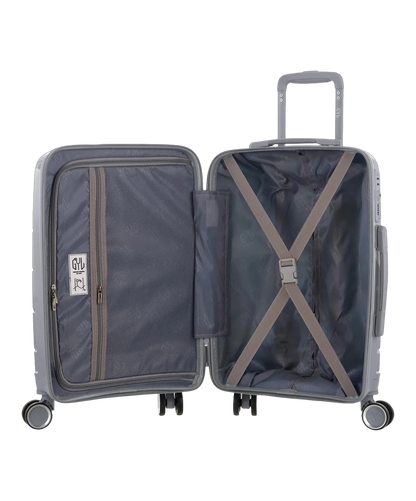 Valise soute Citadine GYL argent interieur ouvert avec compartiments