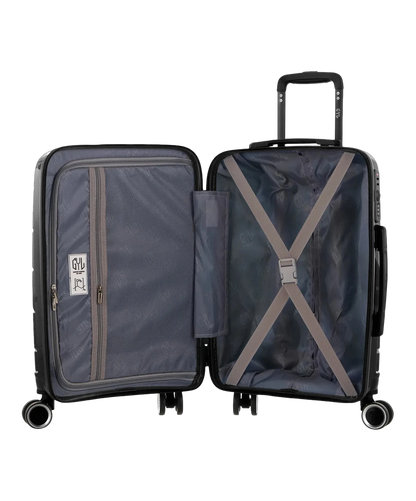 Valise soute Citadine GYL noir interieur ouvert avec compartiments