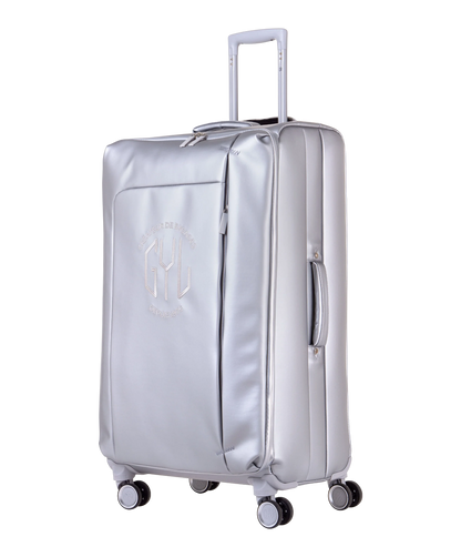 Valise Evasion GYL souple soute 75 cm coloris argent vue trois quarts avant