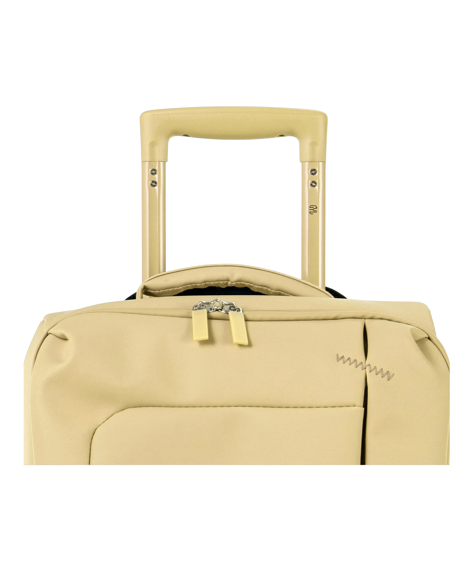 Valise Evasion GYL souple soute 75 cm coloris champagne detail poignee telescopique