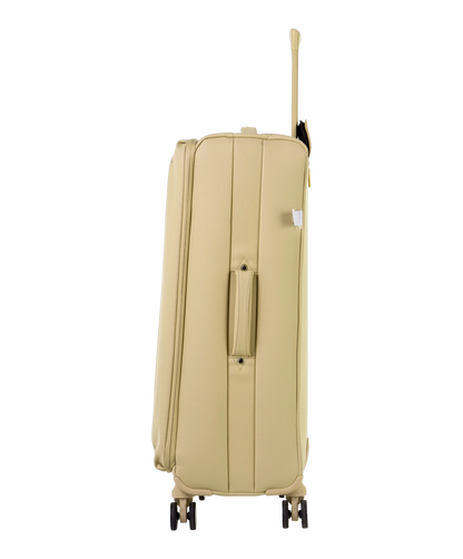 Valise Evasion GYL souple soute 75 cm coloris champagne vue de profil avec poignee laterale