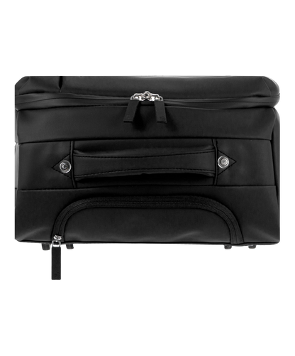 Valise Evasion GYL souple soute 75 cm coloris noir detail vue du dessus avec poches et fermetures