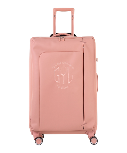 Valise Evasion GYL souple soute 75 cm coloris rose-gold vue de face avec logo GYL
