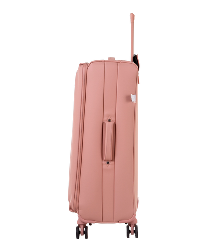 Valise Evasion GYL souple soute 75 cm coloris rose-gold vue de profil avec poignee laterale