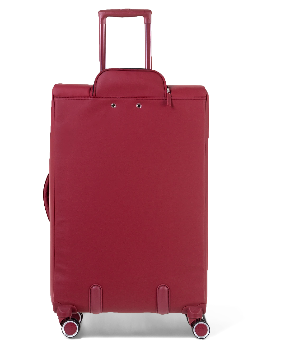 Valise souple Évasion en polyuréthane imperméable soute 75 cm coloris rouge foncé vue de dos arrière