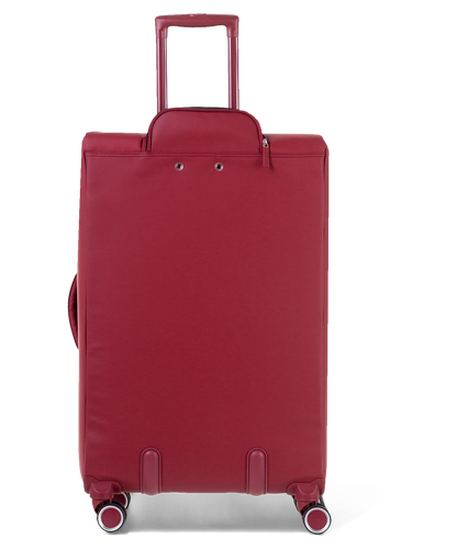 Valise souple Évasion en polyuréthane imperméable soute 75 cm coloris rouge foncé vue de dos arrière