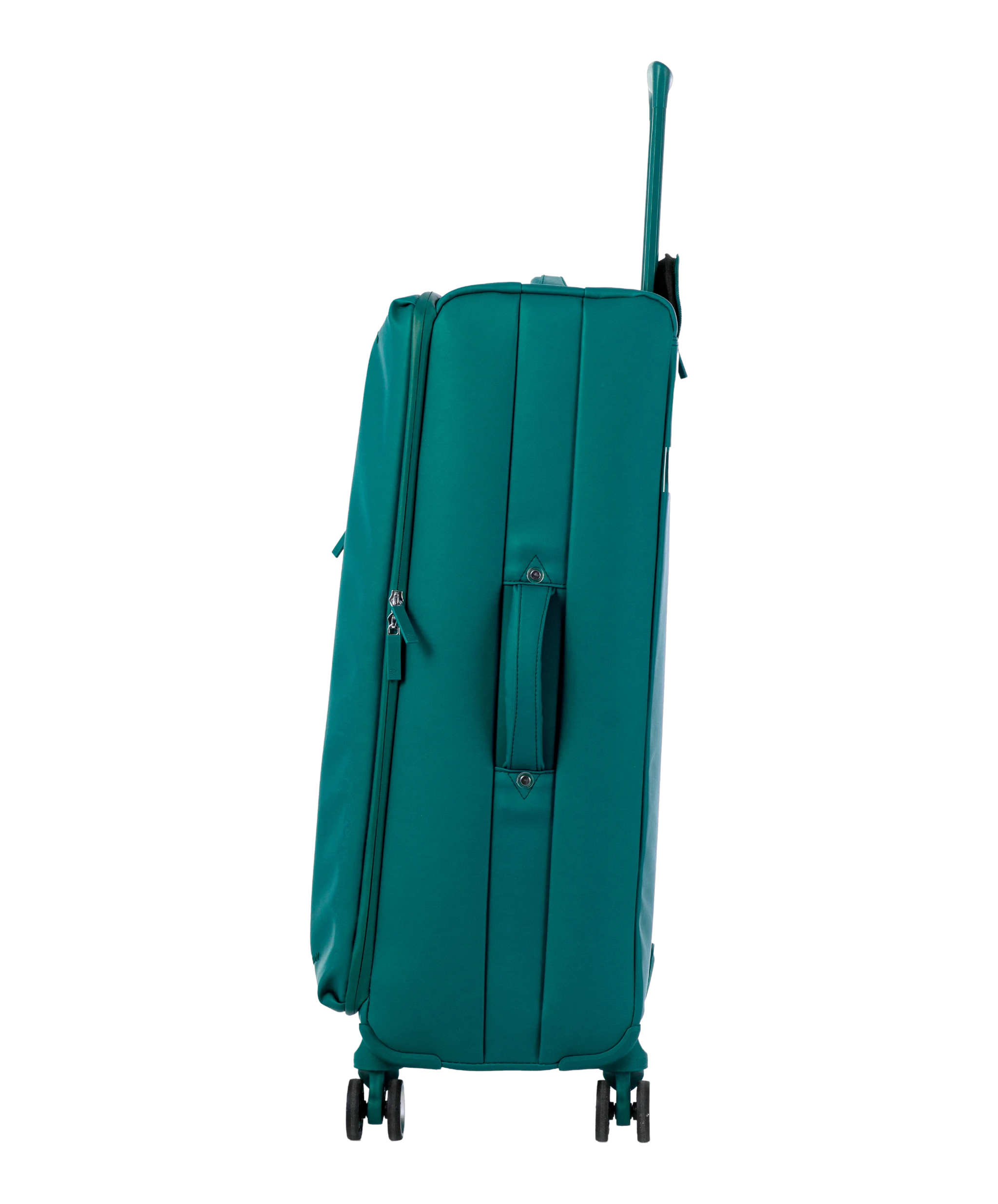Valise Evasion GYL souple soute 75 cm coloris sapin vue de profil avec poignee laterale