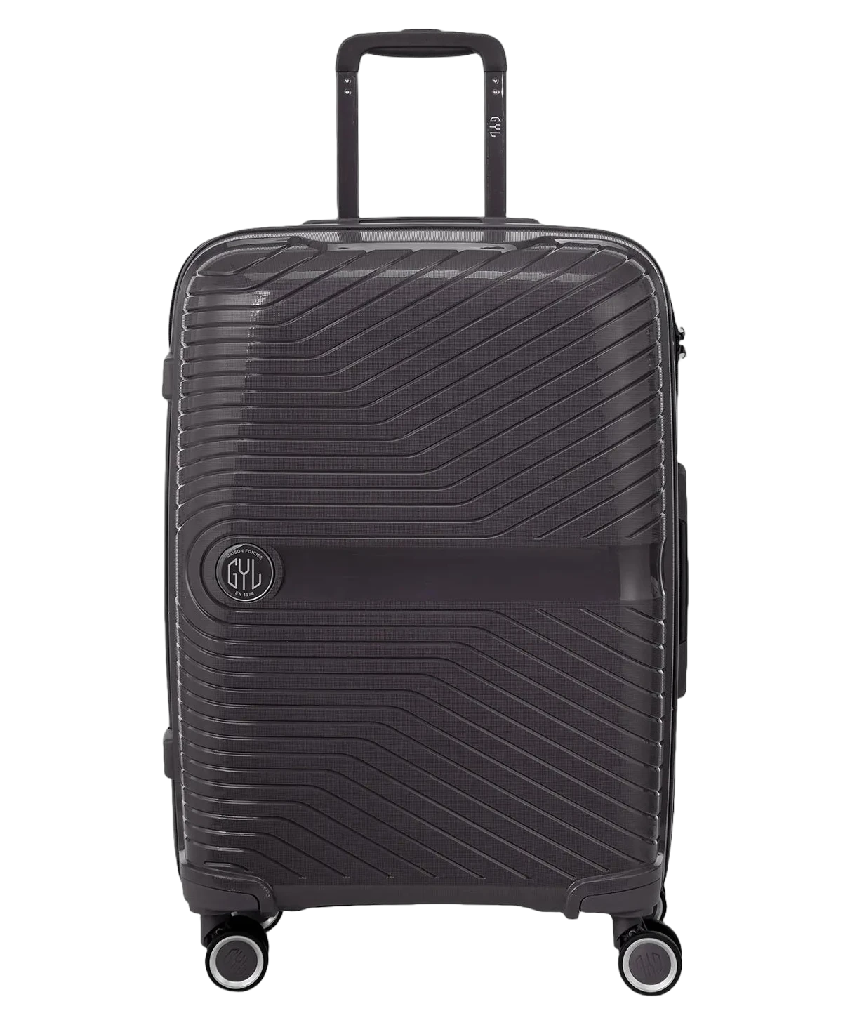 Valise soute Signature GYL argent vue de face avec logo