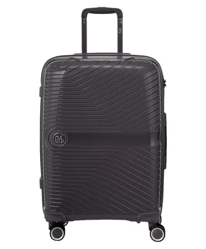 Valise soute Signature GYL argent vue de face avec logo