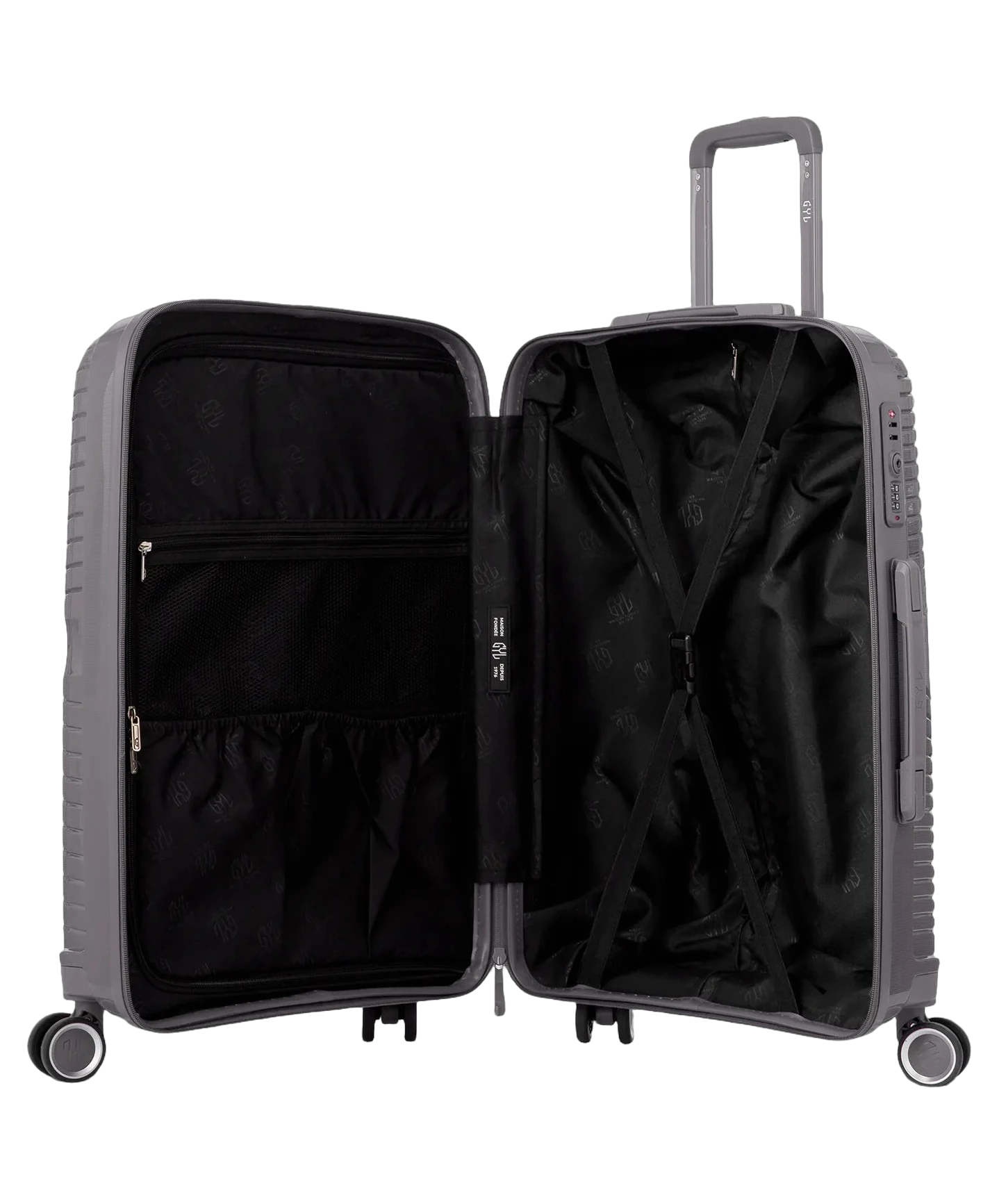 Valise soute Signature GYL argent interieur ouvert