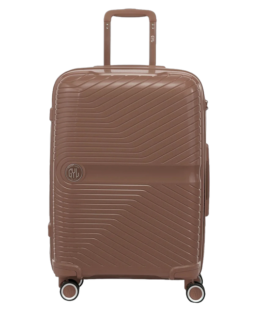 Valise soute Signature GYL champagne vue de face avec logo