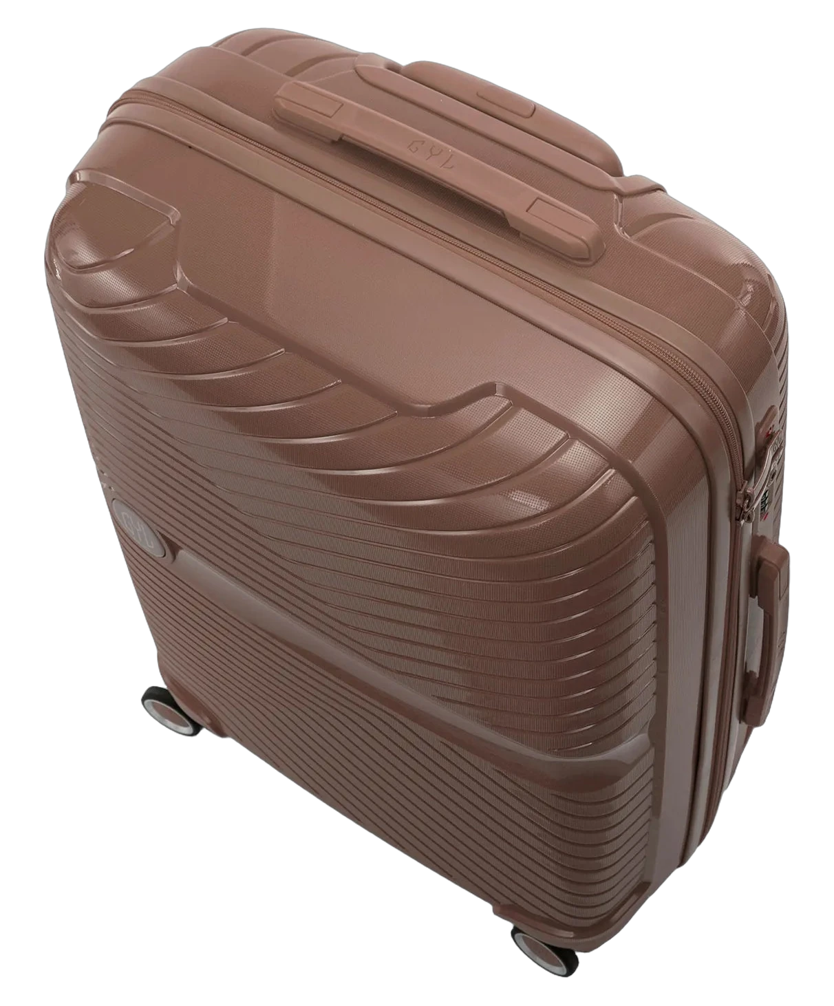 Valise soute Signature GYL champagne vue de dessus avec poignee