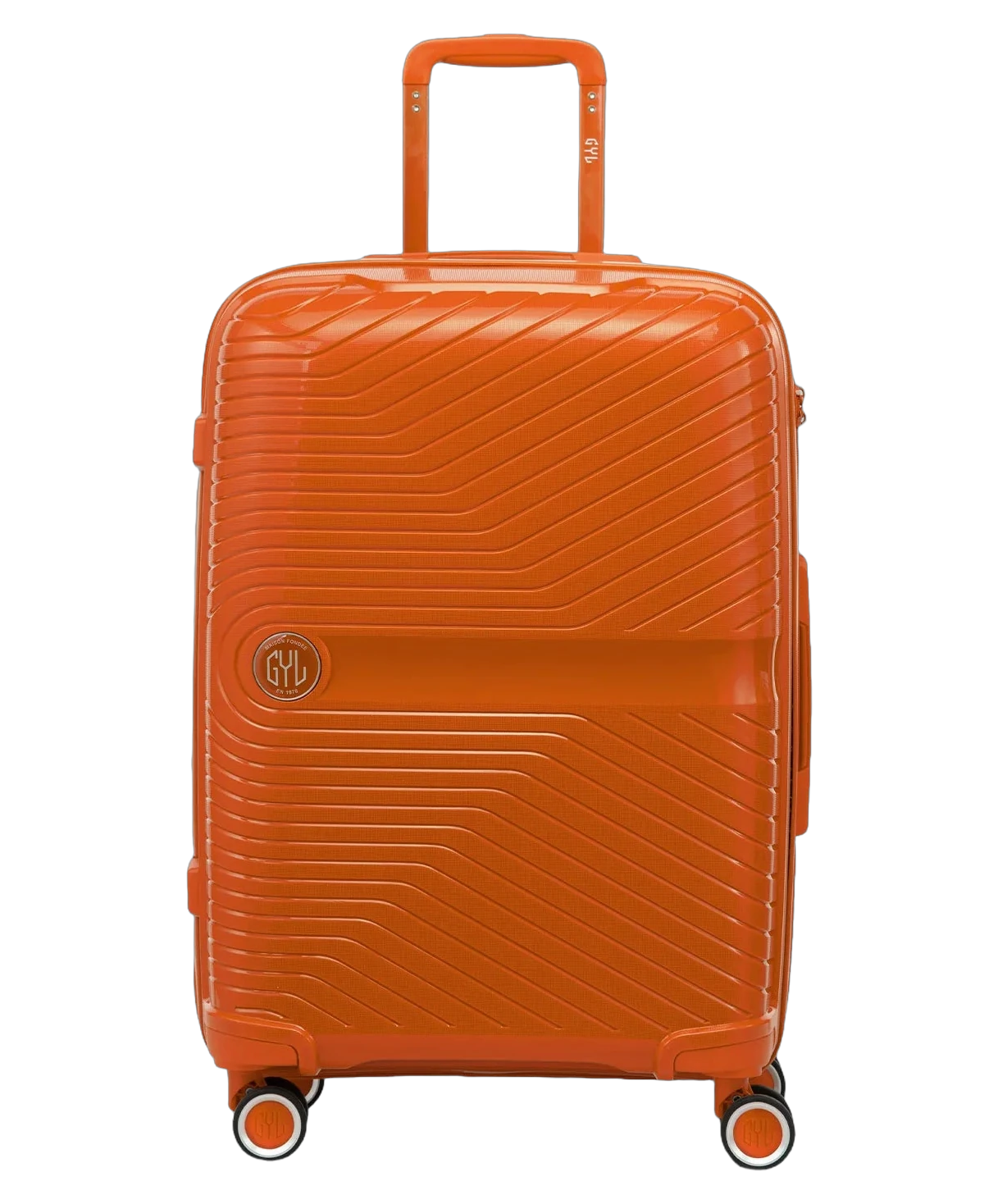 Valise soute Signature GYL orange vue de face avec logo