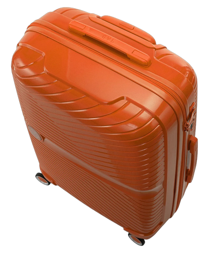 Valise soute Signature GYL orange vue de dessus avec poignee