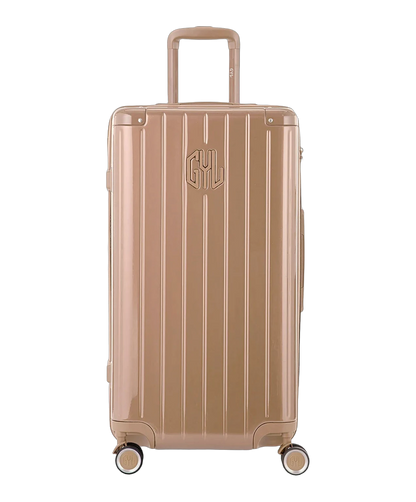 Valise trunk GYL taille L champagne polycarbonate vue de face avec logo