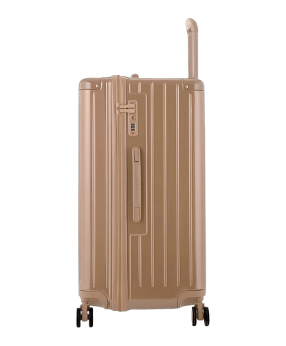 Cote de la valise trunk GYL L champagne avec serrure TSA integree