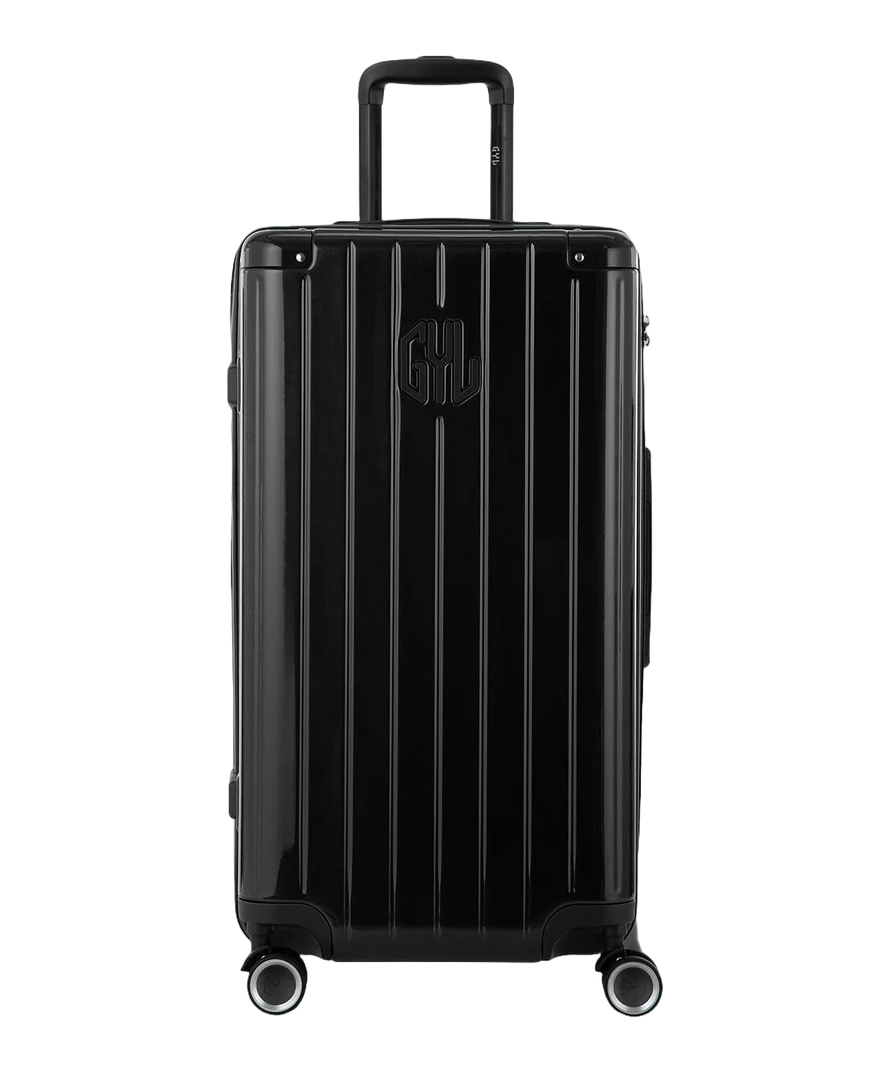 Valise trunk GYL taille L noir polycarbonate vue de face avec logo