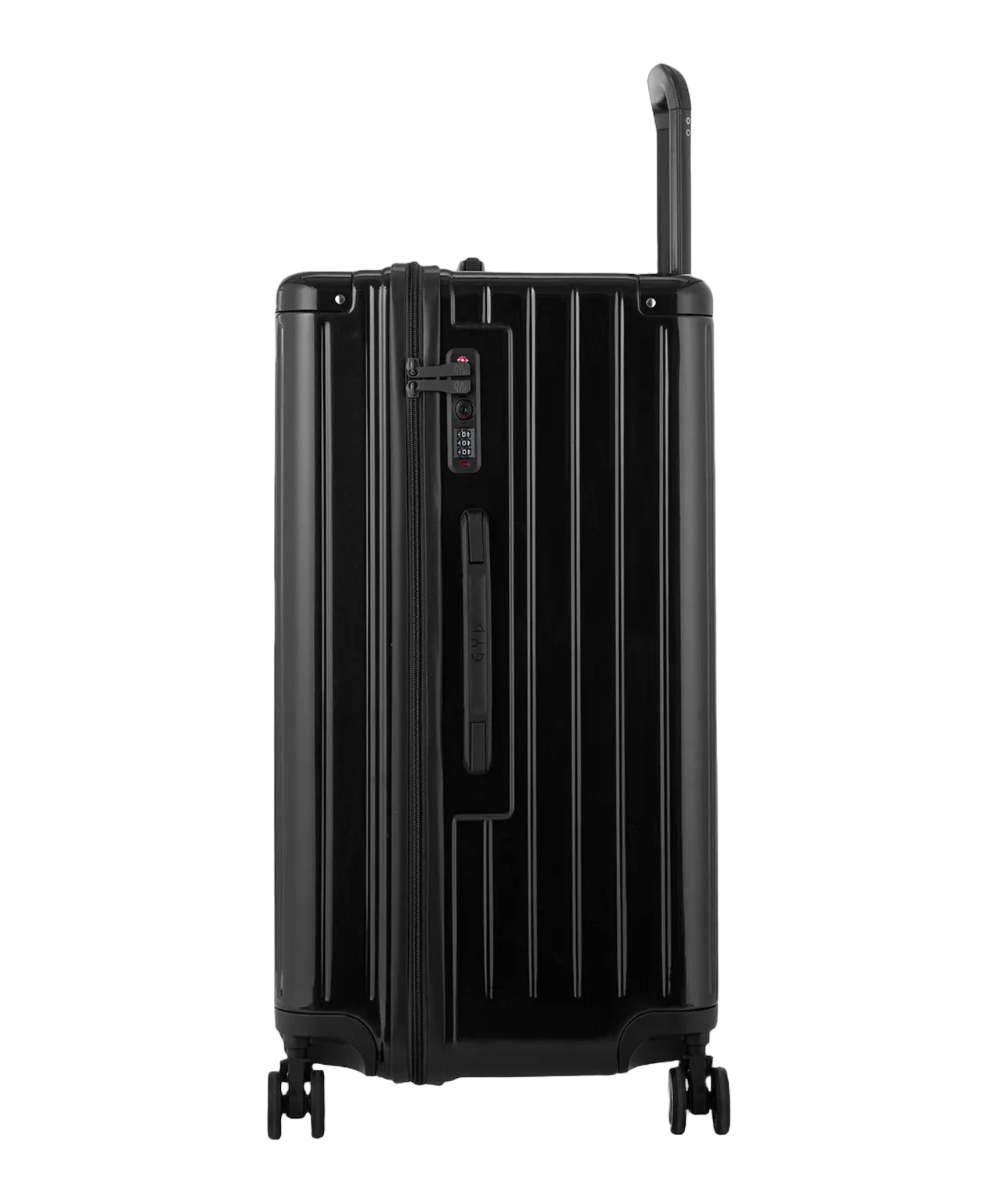 Cote de la valise trunk GYL L noir avec serrure TSA integree