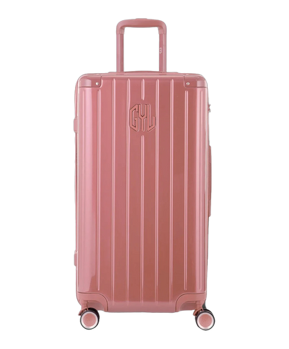 Valise trunk GYL taille L rose gold polycarbonate vue de face avec logo