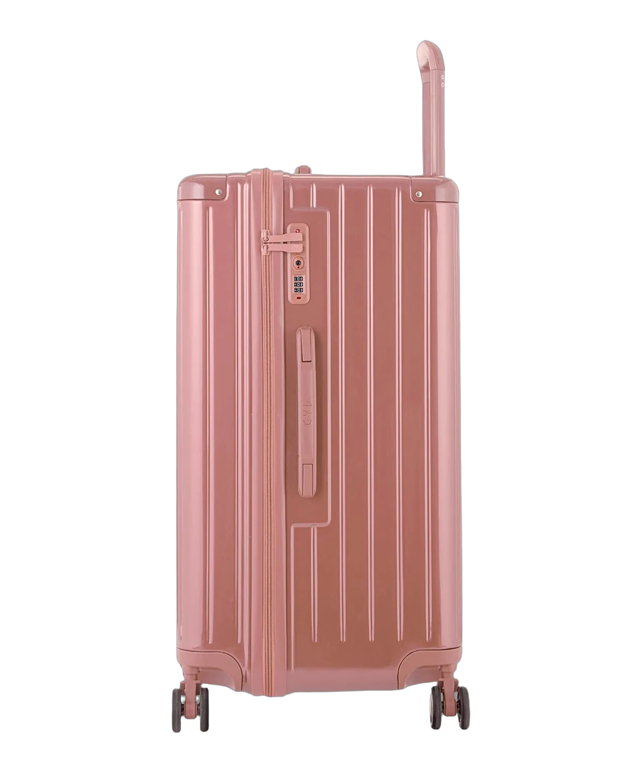 Cote de la valise trunk GYL L rose gold avec serrure TSA integree