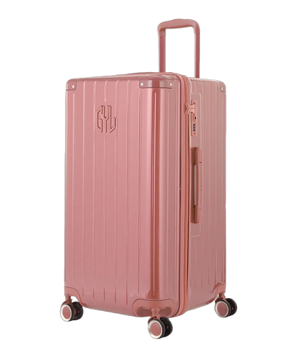 Valise trunk GYL taille L rose gold vue trois quarts polycarbonate rigide