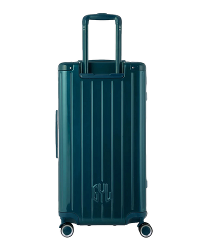 Dos de la valise trunk GYL L sapin avec trolley telescopique deploye