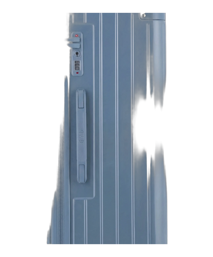 Valise trunk GYL taille XL bleu grise detail de la serrure TSA